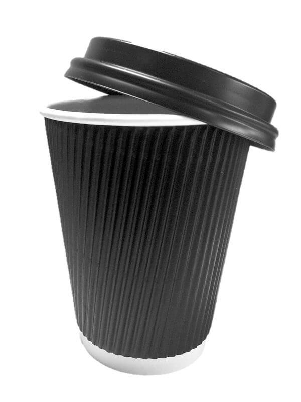 Black Ripple Cup with lid